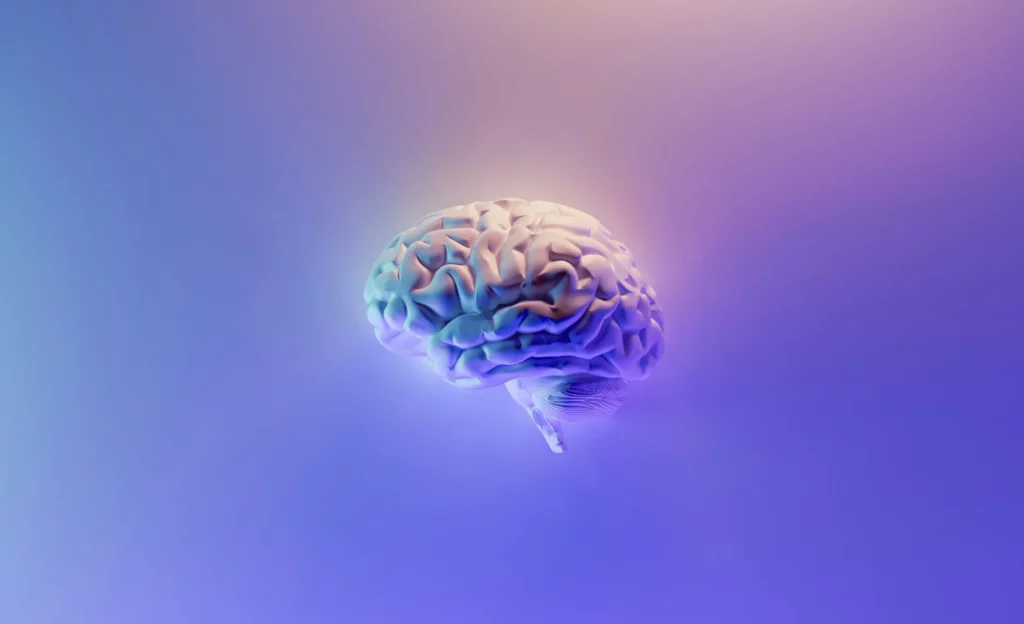 Brain on a gradient background
